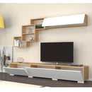 Parete attrezzata Free bianco rovere