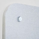 Pannello Fonoassorbente da Parete con Fori 150x50 cm Kit di 4 distanziali Coprivite Cromo Finitura Grigio    
