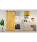 Binario per Porte Scorrevoli con Kit di Accessori 200 cm in Acciaio Emuca Nero