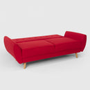 Divano Letto Clic Clac 202x82x92 cm in Tessuto Rosso