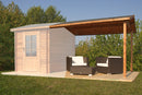 Porticato Laterale per Casette da Giardino 297x276x254 cm in Legno