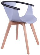 Sedia da Giardino in Polipropilene e Faggio Vandi Grigio