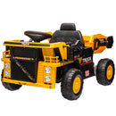 Camion Elettrico per Bambini 12V Velocità 3-6km/h Giallo  