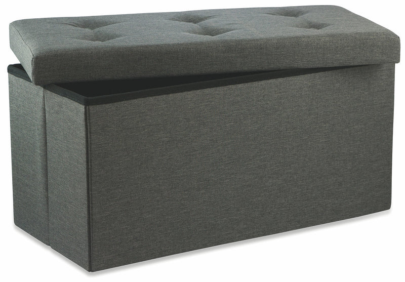 Baule Cassapanca Pouf Contenitore in Polyestere Soriani Grigio