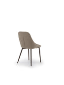 Set 4 Sedie Kira 51x59x85 cm Gambe in Metallo Bronzo Beige       