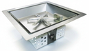 Bruciatore a Gas GPL da Incasso Effetto Camino 46x46x20 cm 9,7 kW in Acciaio Italkero Square