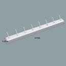 Appendiabito a muro 8 ganci 97x6,5 cm in Bambù Bianco