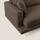 Divano 3 Posti 218x88x93 cm in Tessuto Marrone