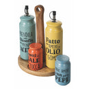 Menage Set Olio Aceto Sale e Pepe in Gres VdE Tivoli 1996 Idee 
