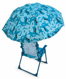Sedia Mare Spiaggina Pieghevole per Bambini con Ombrello Soriani Squaletto Blu