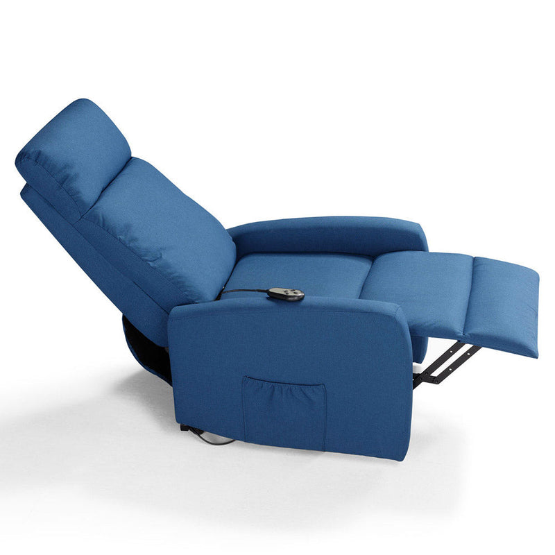 Poltrona Alzapersona Elettrica 2 Motori 67x75x110 cm in Tessuto Seattle Carta Da Zucchero