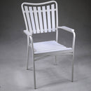 Poltrona da Giardino in Polywood con Schienale Svasato 55x63H93cm Creta Bianca