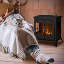 Camino a Bioetanolo da Pavimento 55x31x55 cm Bruciatore da 0,9L in Acciaio Inox Nero 