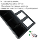Pattumiera per Raccolta Differenziata 2 Scomparti 120 L 60x30x80 cm in Acciaio Verniciato Bianco