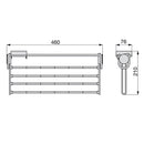 Porta Pantaloni Estraibile per Armadio 46 cm in Acciaio e Plastica Emuca Grigio Metallizzato