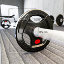 Set Dischi Pesi Palestra 2x5kg Foro 5 cm in Acciaio Rivestiti in Plastica Nero      