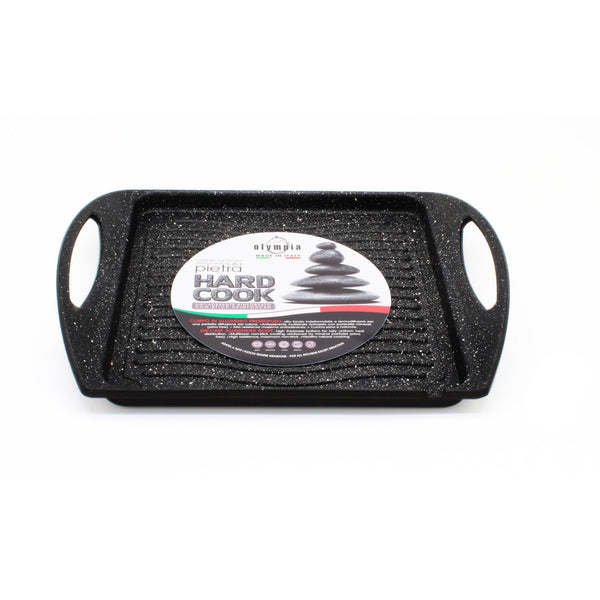 Vassoio Grill Quadrato Antiaderente 2 Maniglie Olympia Hard Cook Varie Misure online
