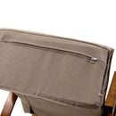 Poltrona  in Tessuto e Legno con Cuscino 67x82xH94cm Crema