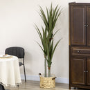 Pianta Artificiale di Yucca Alta 190 cm con 39 Foglie in Vaso Contenitore di PEVA e Cemento Nero      