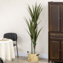 Pianta Artificiale di Yucca Alta 190 cm con 39 Foglie in Vaso Contenitore di PEVA e Cemento Nero      