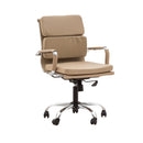 Poltrona Mito Dirigenziale Simil Tortora Cromata