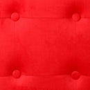 Pouf Contenitore Pieghevole 38x38xh38 cm in Velluto Rosso