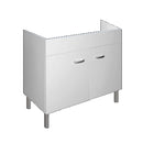 Mobile Sottolavello da Cucina 90x50x69 cm con 2 Ante in Nobilitato Bianco Opaco 