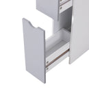 Mobiletto a Colonna da Bagno Salvaspazio in Legno Bianco 15x33x136 cm 