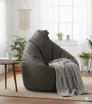 Poltrona a Sacco Pouf in Similpelle Grigio