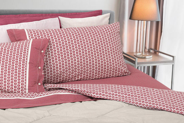 Set Lenzuola Cotone Sopra Sotto con Angoli e Federe Cober Maya Ruggine Varie Misure prezzo