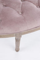 Panca Tilde Woodrose in Tessuto Rosa