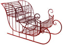 Slitta di Babbo Natale 167x96x83 cm in Metallo Rossa
