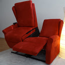 Divano Relax Camelia Doppia Seduta Alzapersona Lift 1 Motore in Microfibra Bordeaux