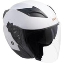 Casco Demi-Jet per Scooter Visiera Lunga SKA-P 1 PH Bolt Bianco Metal 