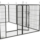 Recinto per Cani a 12 Pannelli Modulabili da 80x100 cm Pieghevole con Porta in Acciaio e 12 Picchetti Grigio      