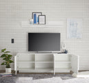 Mobile TV Moderno 3 Ante Jupiter 182x44x63 cm Bianco laccato lucido