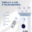 Ventilatore a Torre 45W a 3 Modalità e 3 Velocità con Timer da 12h 31.5x31.5x96 cm in ABS Bianco