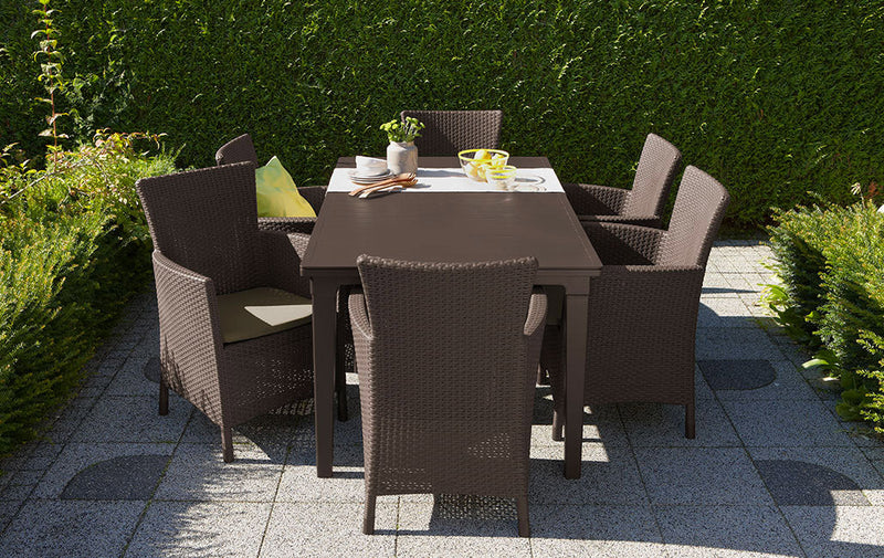 Poltrona da Giardino 62x60x89 cm in Resina Keter Iowa Dining Chari Cappuccino