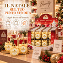 Set 24 Gel Doccia Natalizi 100 Ml Profumo Arancia Pallina Natale con Fiocco