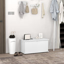 Panca Contenitore Multiuso 80x40x40 cm in Legno Bianco   