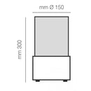 Camino a Bioetanolo da Tavolo Ø15x 30 cm Karlsen Sorrento Bianco