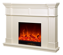 Camino Elettrico da Pavimento 116x150x33 cm Effetto Fiamma 1500W Nadejda maxi Bianco