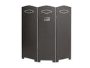 Paracalore per Stufa o Camino Autoportante Ner Ottawa Scudo a 3 Ante con Decoro Romboidale 90x115h cm in Acciaio Verniciato Nero  