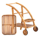 Carrello da cucina portavivande con vassoio 47,5x72xH79 cm in legno Tristan