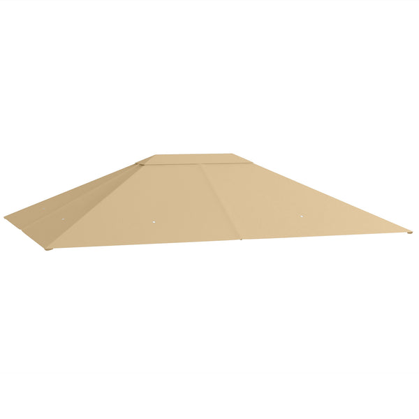 online Tetto di Ricambio 4x3 m per Gazebo Anti UV con Presa d'Aria in Poliestere Cachi