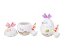 Set 2 Uova Contenitori con Pulcino 16x11x H 19 cm