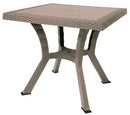Tavolino da Giardino 80x80x72 cm in Rattan Bauer Figaro Tortora