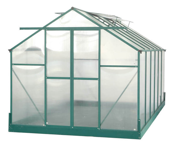 Serra da Giardino 2,42x4,27 m in Alluminio e Policarbonato Alveolare 6mm Verde sconto