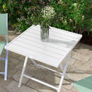 Set Tavolino e 2 Sedie Pieghevoli da Giardino in Alluminio Verde