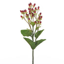 Set 8 Fiori Artificiali di Hipericum Altezza 53 cm Rosso